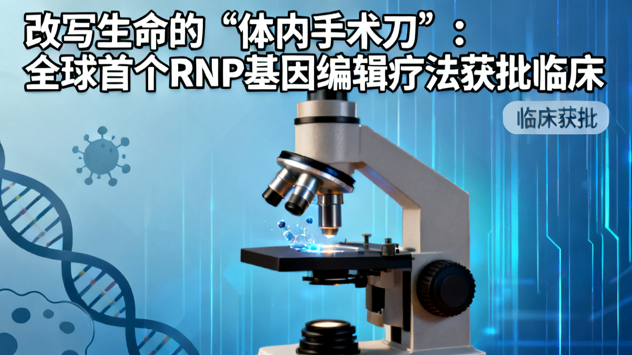 改写生命的“体内手术刀”——全球首个RNP基因编辑疗法获批临床