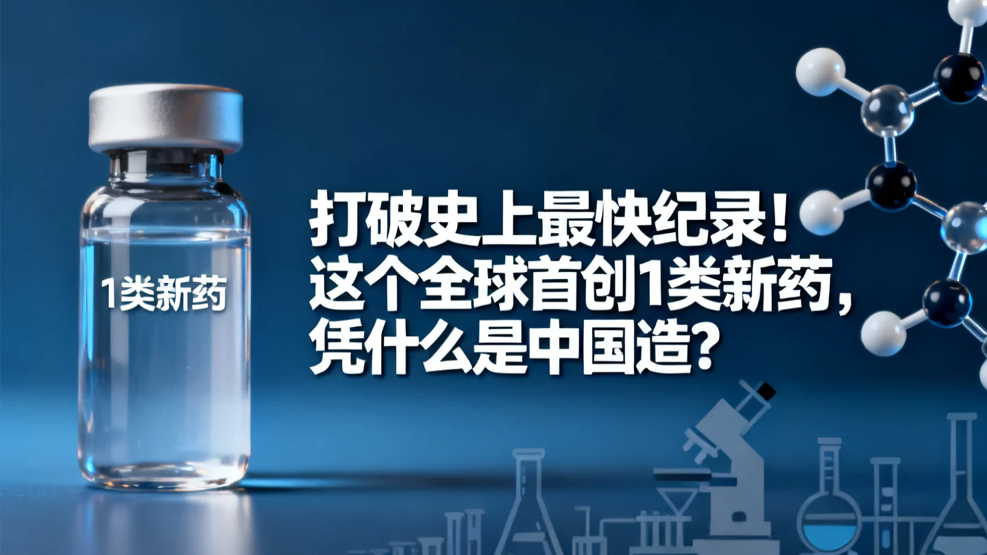 打破史上最快纪录!这个全球首创1类新药,凭什么是中国造?