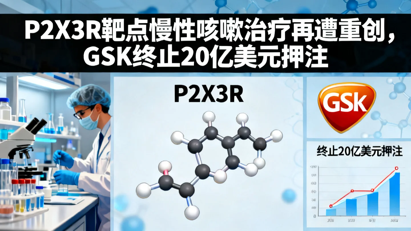 P2X3R靶点慢性咳嗽治疗再遭重创,GSK终止20亿美元押注