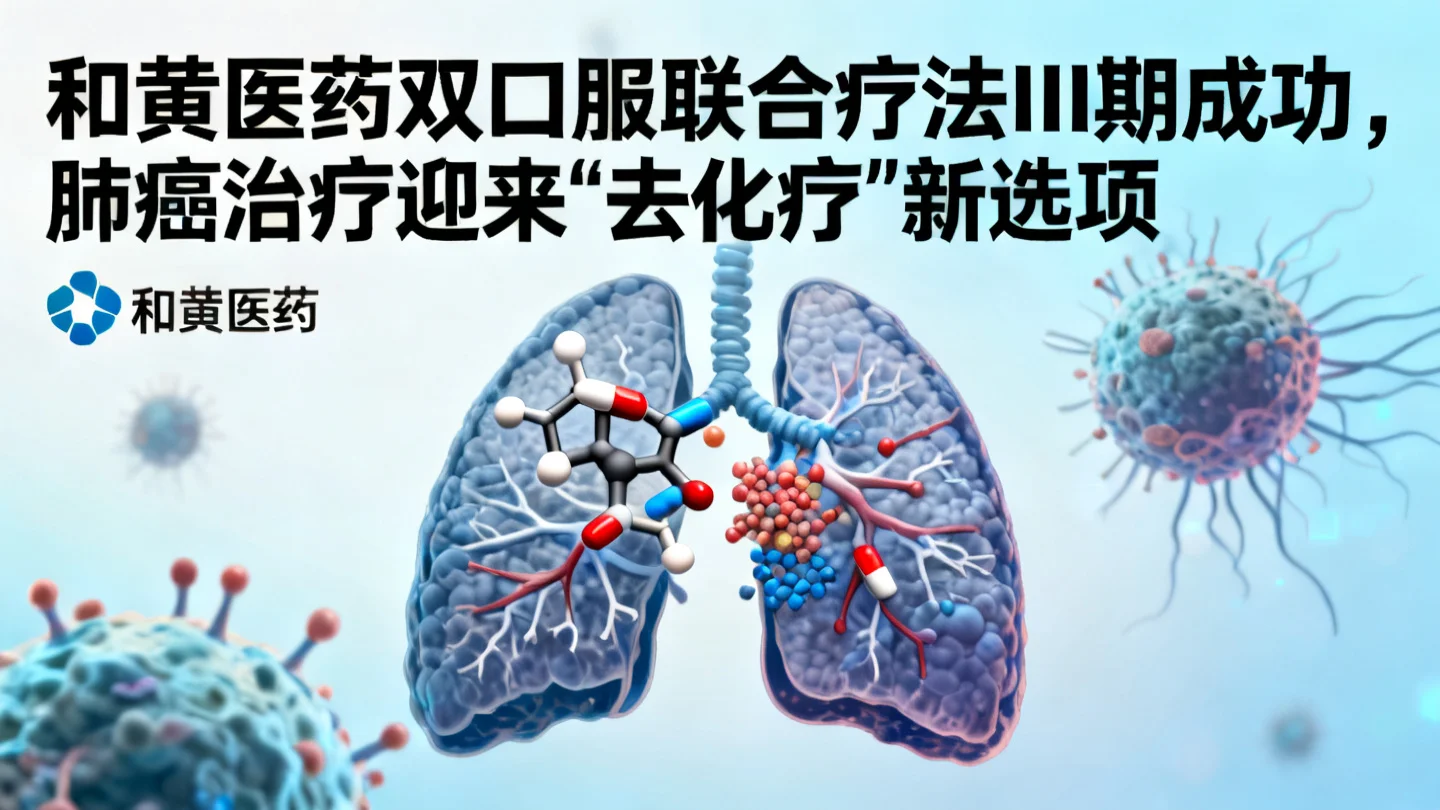 和黄医药双口服联合疗法III期成功,肺癌治疗迎来“去化疗”新选项