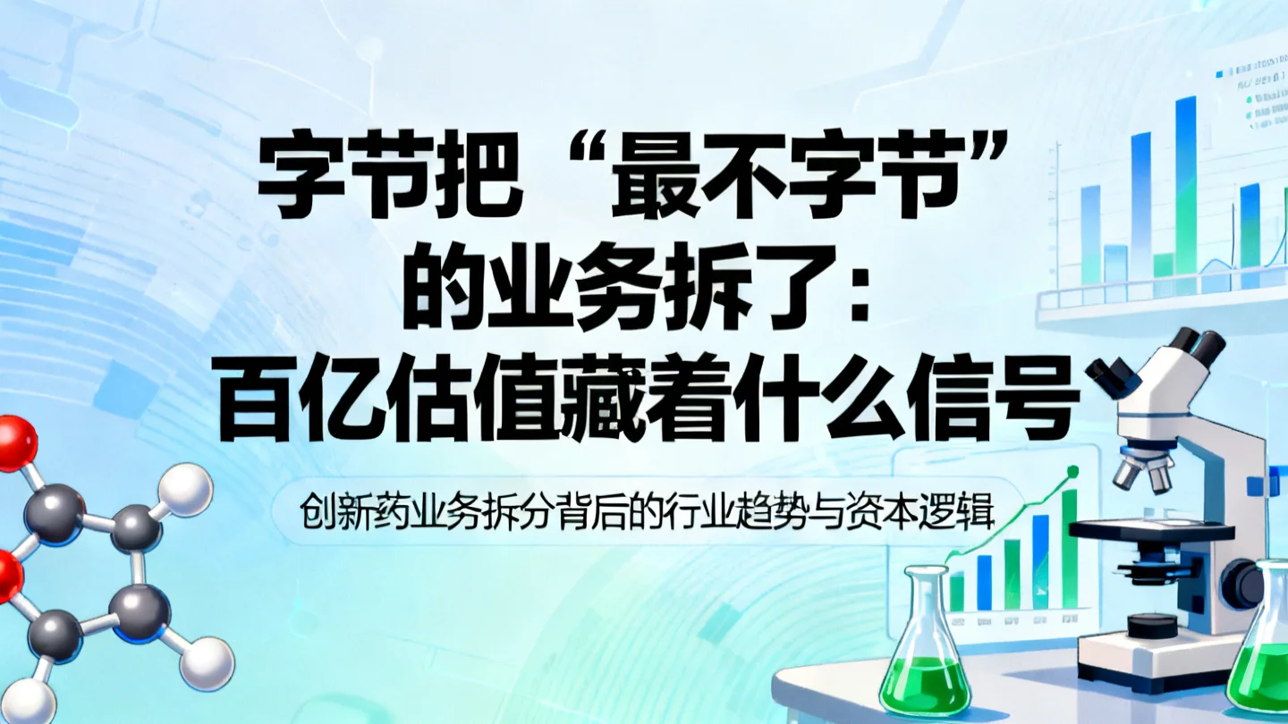 字节把“最不字节”的业务拆了,百亿估值藏着什么信号